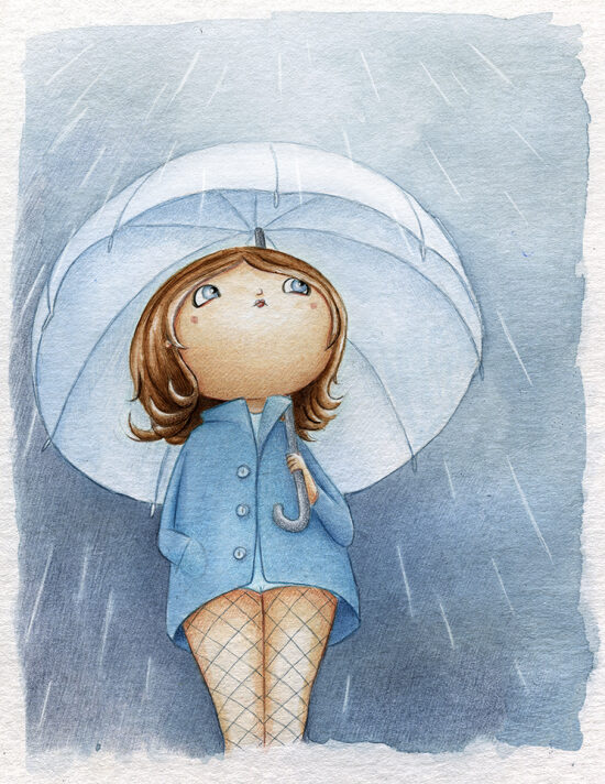 sous le parapluie
